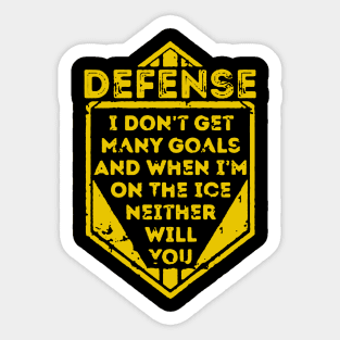 Kids Ice Hockey Funny Defense Sticker